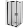 Mexen Rio Square Shower Enclosure 90 x 90 cm, Transparent, Black - 860-090-090-70-00