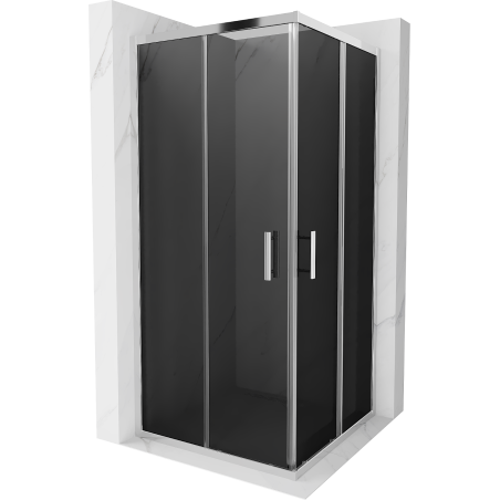 Mexen Rio Square Shower Cabin 90 x 90 cm, Graphite, Chrome - 860-090-090-01-40