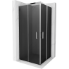 Mexen Rio Square Shower Cabin 90 x 90 cm, Graphite, Chrome - 860-090-090-01-40