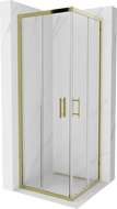 Mexen Rio square shower cubicle 70 x 70 cm, Transparent, Gold - 860-070-070-50-00