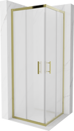 Mexen Rio square shower cabin 70 x 70 cm, frost, gold - 860-070-070-50-30