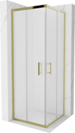 Mexen Rio square shower cubicle 70 x 70 cm, Frosted, Gold - 860-070-070-50-30
