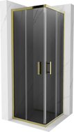 Mexen Rio 70 x 70 cm Square Shower Cabin, Graphite, Gold - 860-070-070-50-40