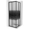 Mexen Rio square shower cabin 70 x 70 cm, black stripes, black - 860-070-070-70-20