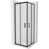 Mexen Rio square shower cabin 70 x 70 cm, frost, black - 860-070-070-70-30