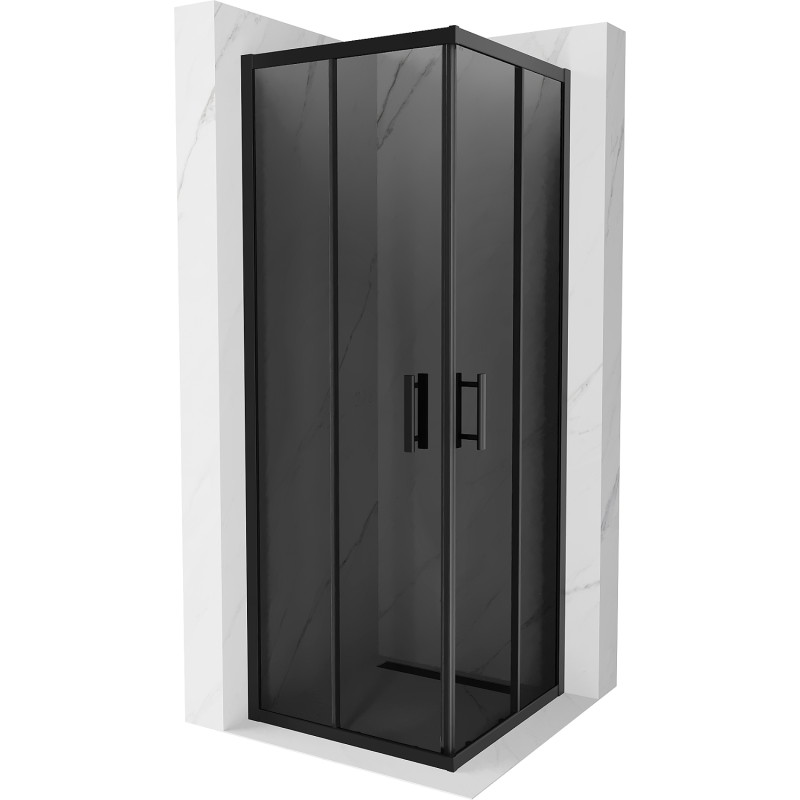 Mexen Rio square shower enclosure 70 x 70 cm, graphite, black - 860-070-070-70-40