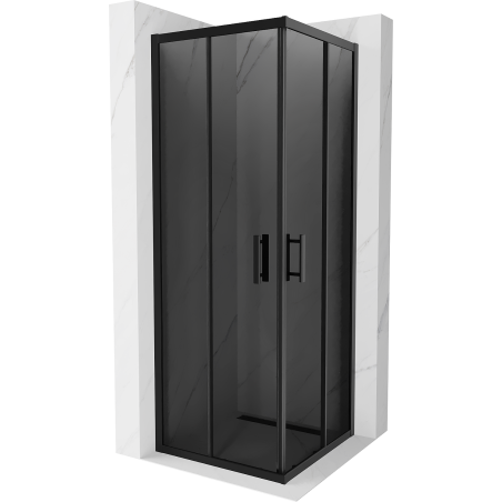 Mexen Rio square shower cabin 70 x 70 cm, graphite, black - 860-070-070-70-40