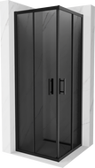 Mexen Rio square shower cubicle 70 x 70 cm, Graphite, Black - 860-070-070-70-40