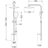 Mexen Q22 Black Shower Column - 798222295-70