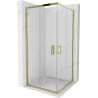 Mexen Rio shower cabin square 90 x 90 cm, transparent, gold - 860-090-090-50-00