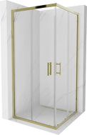 Mexen Rio shower cabin square 90 x 90 cm, transparent, gold - 860-090-090-50-00
