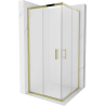 Mexen Rio 90 x 90 cm Square Shower Enclosure, Frosted, Gold - 860-090-090-50-30