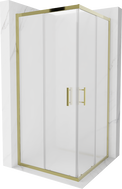 Mexen Rio square shower cabin 90 x 90 cm, frost, gold - 860-090-090-50-30