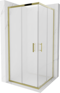 Mexen Rio square shower cubicle 90 x 90 cm, Frosted, Gold - 860-090-090-50-30