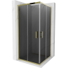 Mexen Rio square shower cubicle 90 x 90 cm, Graphite, Gold - 860-090-090-50-40