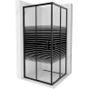 Mexen Rio square shower enclosure 90 x 90 cm, black stripes, black - 860-090-090-70-20