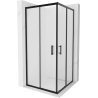 Mexen Rio square shower cabin 90 x 90 cm, frost, black - 860-090-090-70-30