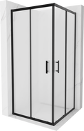 Mexen Rio square shower enclosure 90 x 90 cm, frosted, black - 860-090-090-70-30
