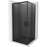 Mexen Rio square shower enclosure 90 x 90 cm, graphite, black - 860-090-090-70-40