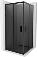 Mexen Rio square shower cubicle 90 x 90 cm, Graphite, Black - 860-090-090-70-40