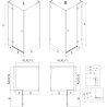Mexen Lunar L right swinging shower cabin 85 x 70 cm, transparent, chrome - 834L-085-070-01-00-P
