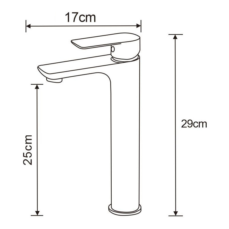 Mexen Alfa tall washbasin faucet, chrome - 745710-00