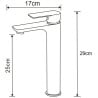 Mexen Alfa high washbasin mixer tap, Chrome - 745710-00