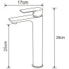 Mexen Alfa tall washbasin faucet, chrome - 745710-00