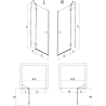 Mexen Lunar shower door hinged right 130 cm, transparent, black - 834-130-000-70-00-P
