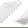 Mexen Kioto free-standing shower screen 140 x 200 cm, Transparent/Frosted 8 mm, Gold - 800-140-002-50-35