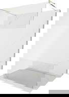 Mexen Kioto 140 x 200 cm Freestanding Shower Screen, Transparent/Frosted 8 mm, Gold - 800-140-002-50-35