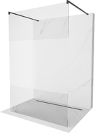 Mexen Kioto Freestanding shower wall 140 x 200 cm, transparent/frost 8 mm, black - 800-140-002-70-35