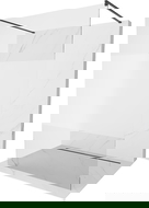 Mexen Kioto freestanding shower wall 140 x 200 cm, transparent/frosted 8 mm, black - 800-140-002-70-35