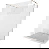 Mexen Kioto free-standing shower screen 140 x 200 cm, Transparent/Frosted 8 mm, Rose gold - 800-140-002-60-35