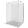 Mexen Kioto freestanding shower wall 130 x 200 cm, transparent 8 mm, chrome - 800-130-002-01-00