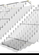 Mexen Kioto freestanding shower wall 120 x 200 cm, black pattern 8 mm, gold - 800-120-002-50-78