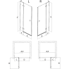 Mexen Lunar L Shower Door Swinging Left 140 cm, Transparent, Chrome - 834L-140-000-01-00-L