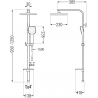 Mexen Q33 shower column, White/Chrome - 798333395-21