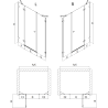 Mexen Lunar Shower Door Hinged Right 155 cm, Transparent, Chrome - 834S-155-050-01-00-P