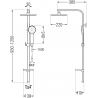 Mexen Q40 shower column, brushed gun gray - 798404095-66