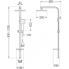 Mexen Q45 shower column, Gold - 798454595-50