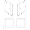 Mexen Lunar L Shower Door Swing Left 155 cm, Transparent, Chrome - 834SL-155-050-01-00-L