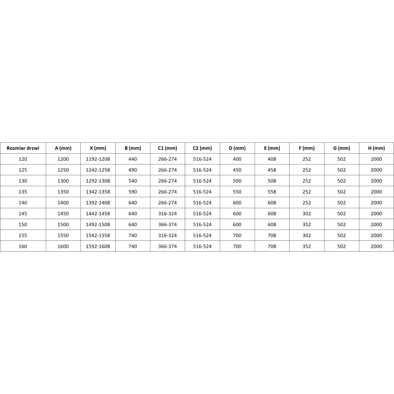 Mexen Lunar L right swing shower door 135 cm, transparent, rose gold - 834SL-135-050-60-00-P