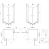 Mexen Lunar L Duo shower enclosure 120 x 115 cm, transparent, chrome - 834L-120L-115P-01-00