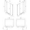 Mexen Lunar L right hinging shower door, 140 cm, transparent, brushed gun gray - 834SL-140-050-66-00-P