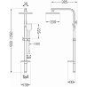 Mexen Q62 Shower Column, Pink Gold - 798626295-60