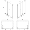 Mexen Lunar-F folding shower door right 120 cm, transparent, chrome - 836S-120-050-01-00-P