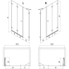 Mexen Lunar-F folding shower door left 120 cm, transparent, white - 836S-120-050-20-00-L