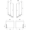 Mexen Lunar-F left hinged shower door 85 cm, transparent, gun gray brushed - 836-085-000-66-00-L