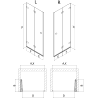 Mexen Lunar-F shower foldable doors left 95 cm, transparent, gun gray brushed - 836-095-000-66-00-L